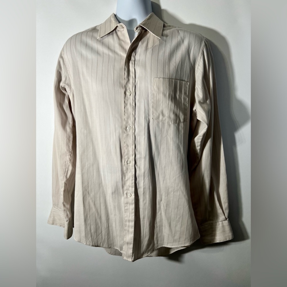 Vintage Light Beige PLAYBOY Executive Button Up Dress Shirt